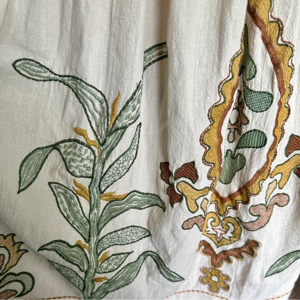 ❌SOLD ELSEWHERE ❌ Zara Linen Blend Embroidered Dress Rare - Picture 4 of 13
